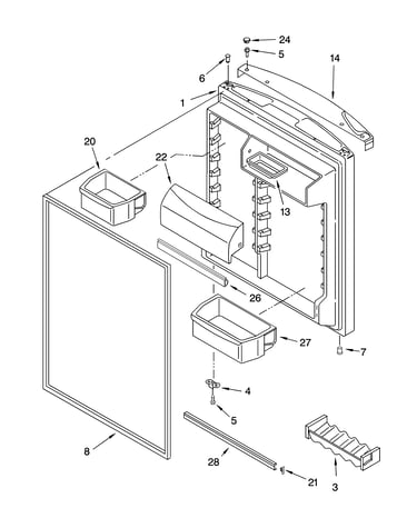 Refrigerator door parts