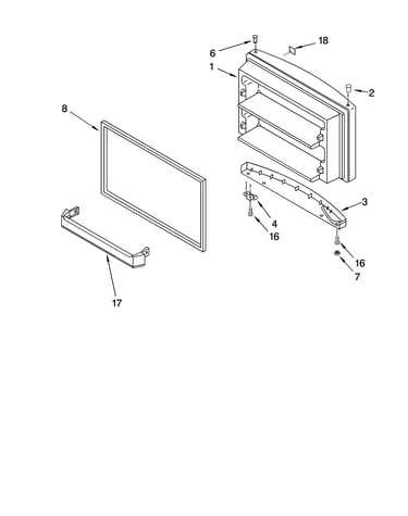 Freezer door parts, optional parts