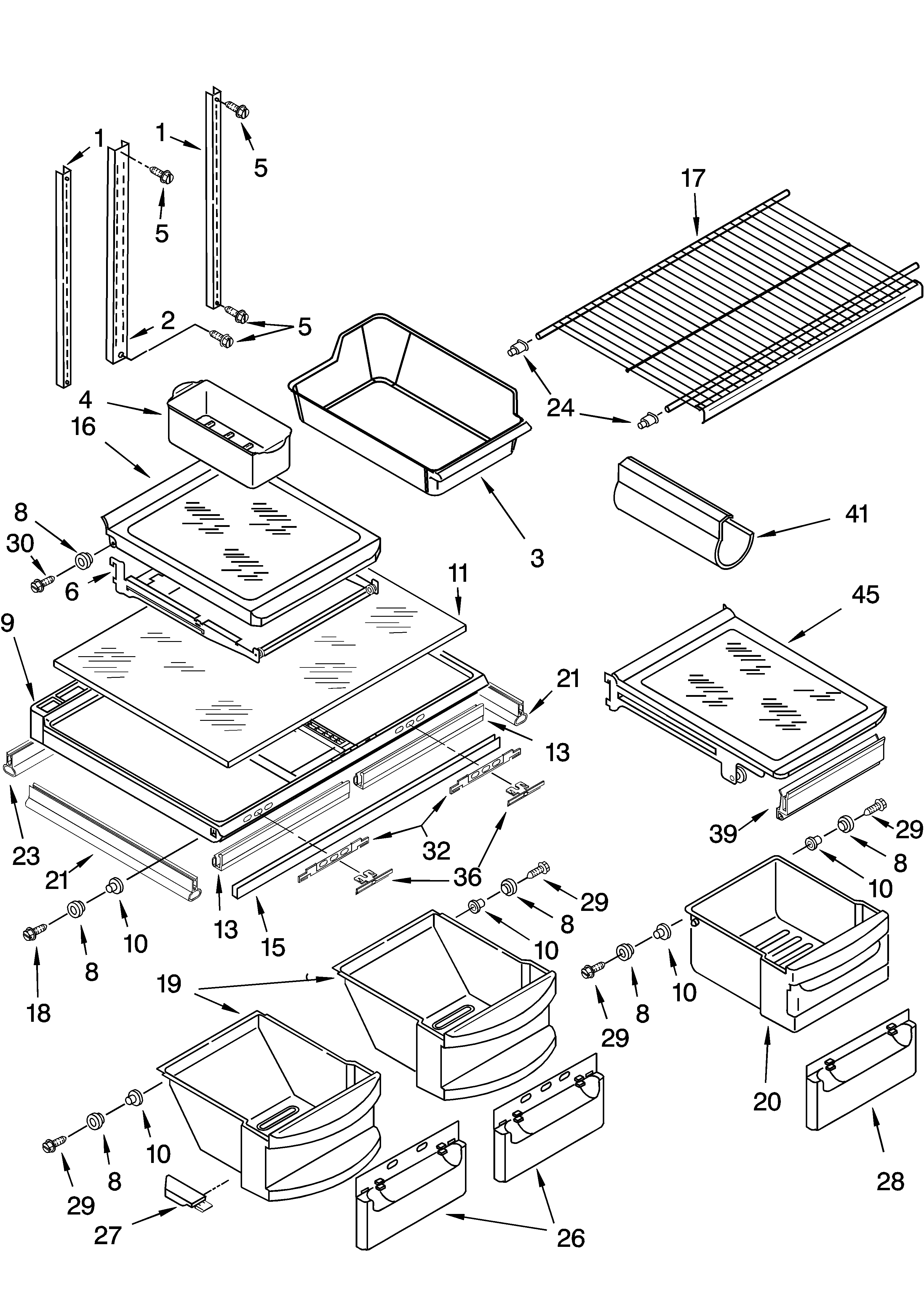 Shelf parts