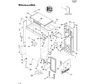 KitchenAid KUIA15PLLS1 cabinet liner and door parts diagram