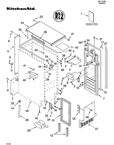 Cabinet liner and door parts