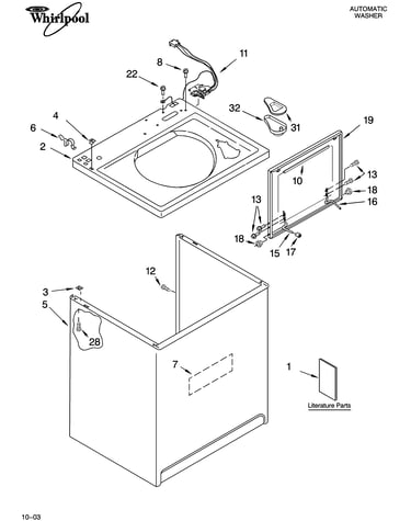 Top and cabinet parts