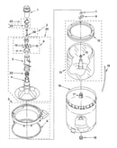Agitator, basket and tub parts