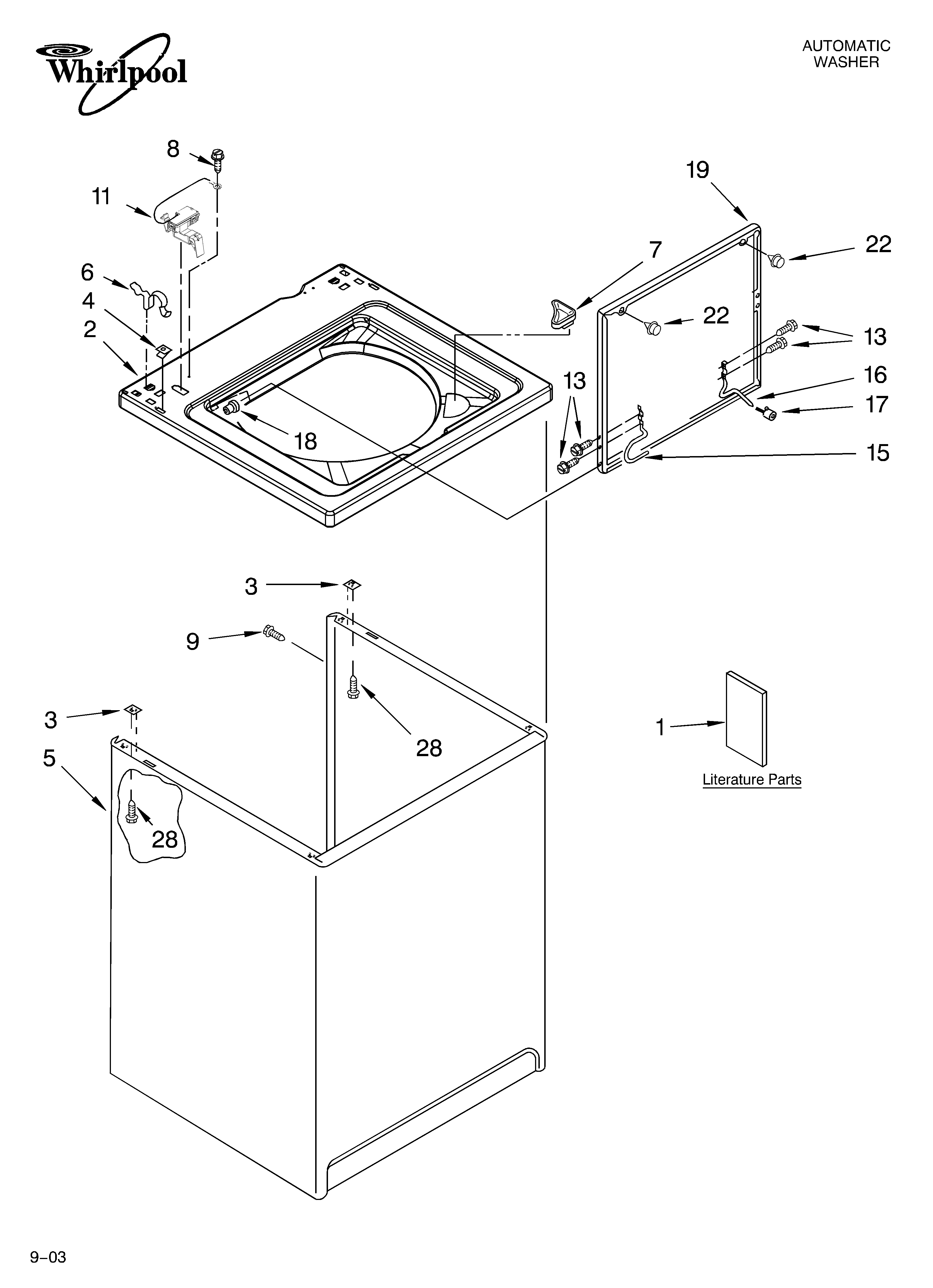Top and cabinet parts
