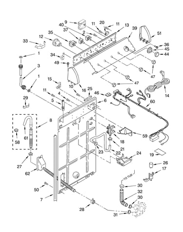 Controls and rear panel parts