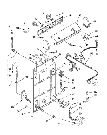 Control and rear panel parts