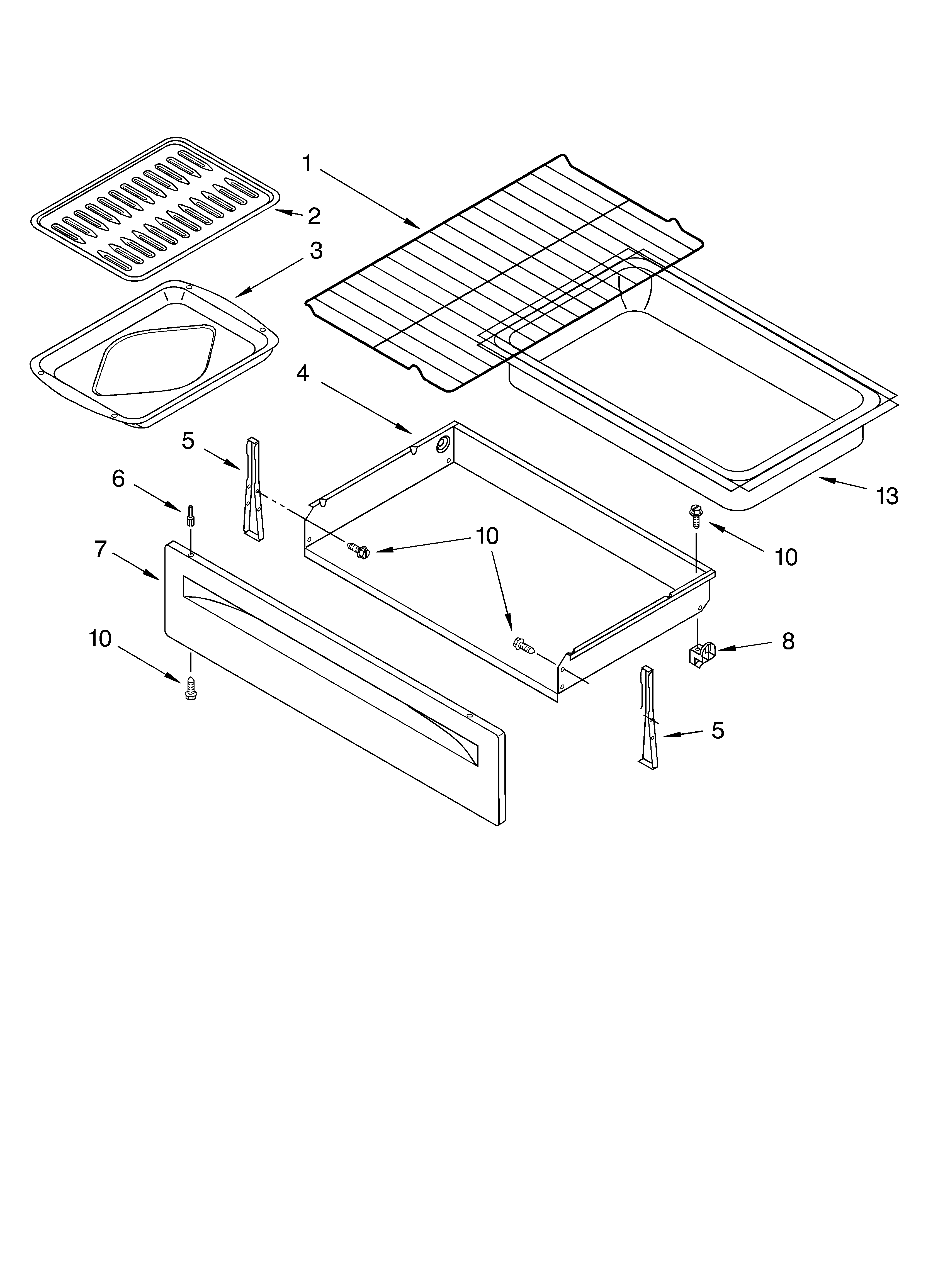 DRAWER & BROILER PARTS, MISCELLANEOUS PARTS