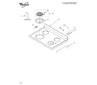 Whirlpool RF3020XKQ1 cooktop parts diagram