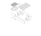 Whirlpool RF341BXKW2 toe panel & broiler parts diagram
