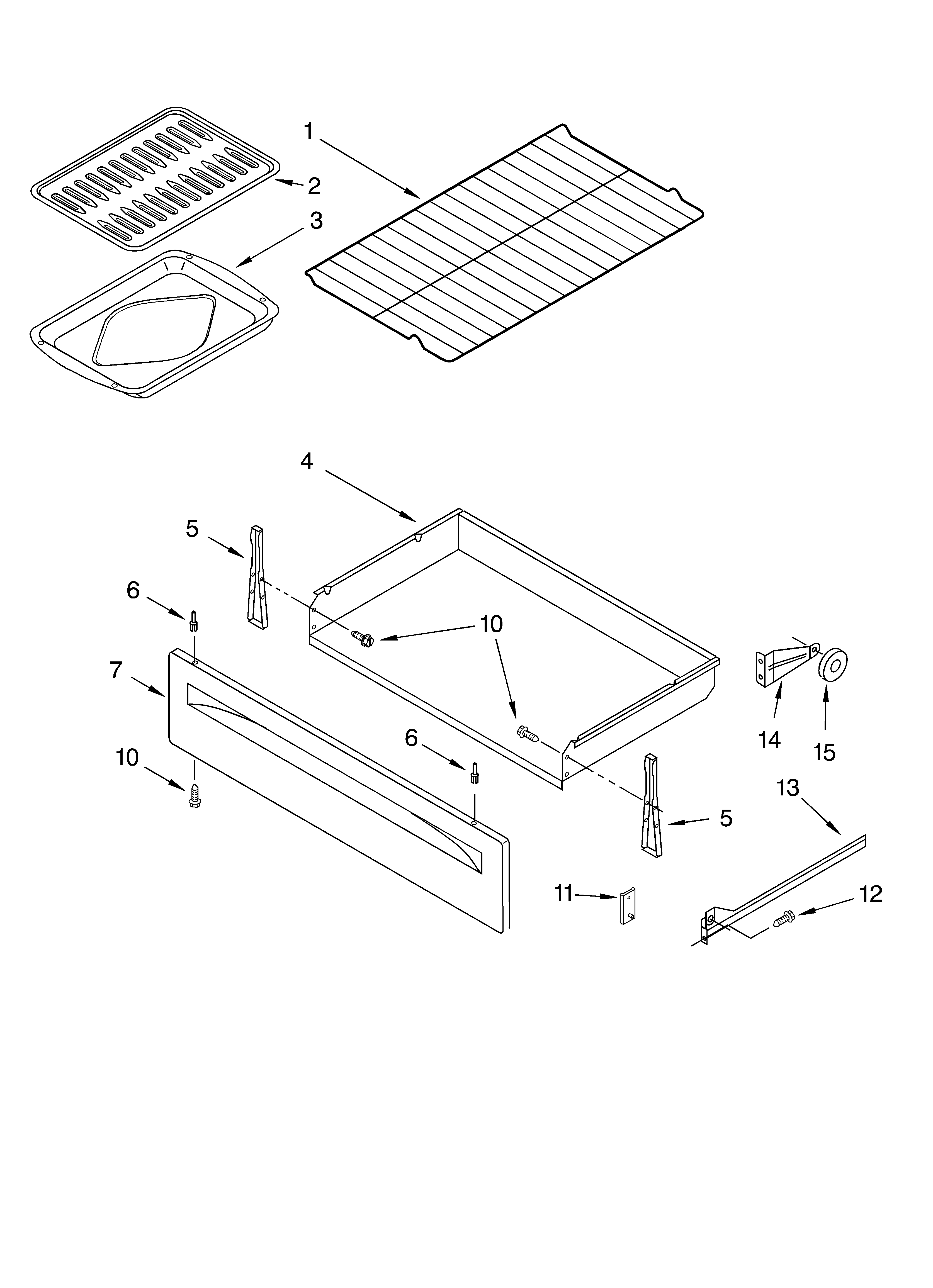 Drawer & broiler parts