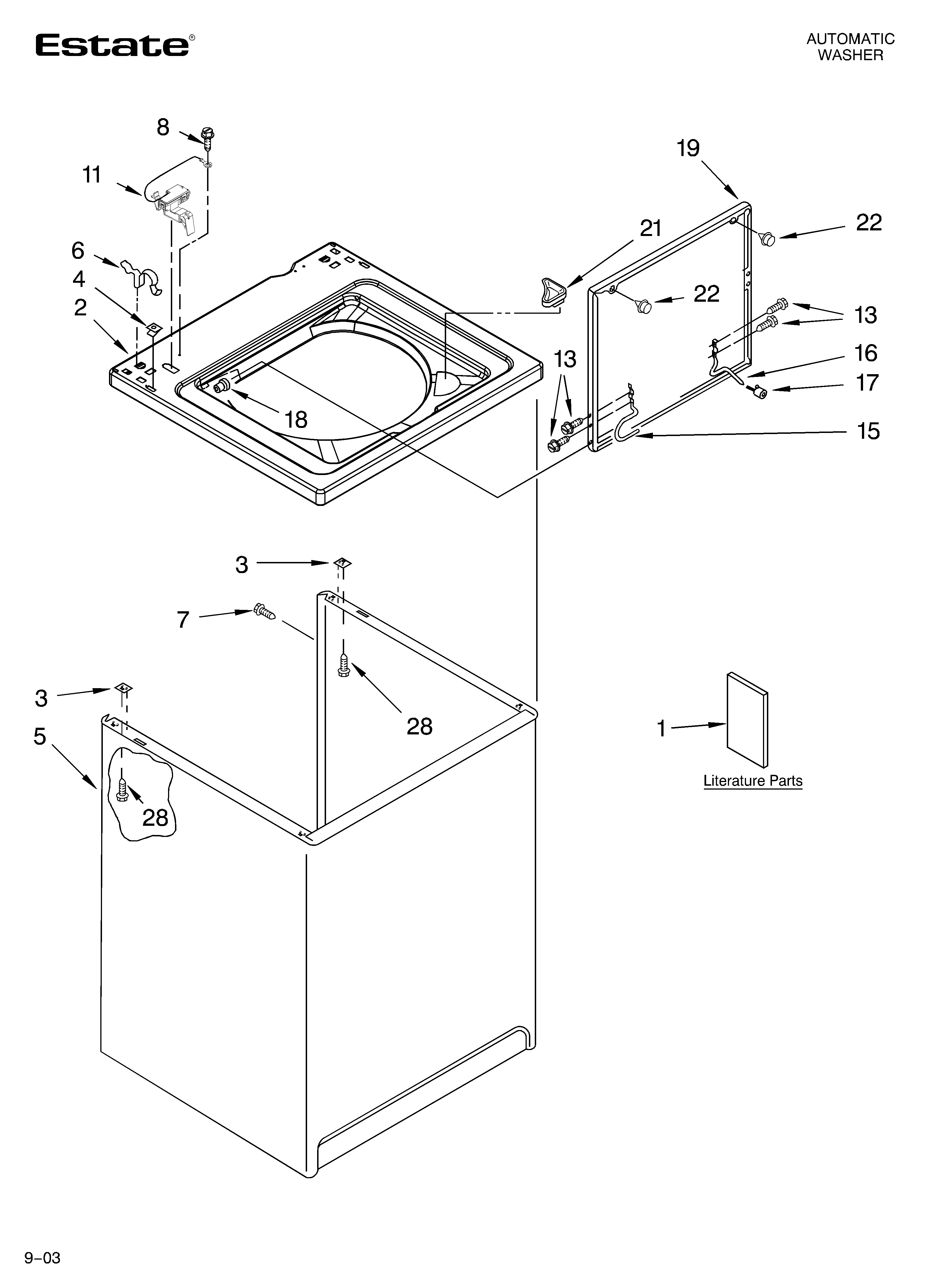 Top and cabinet parts