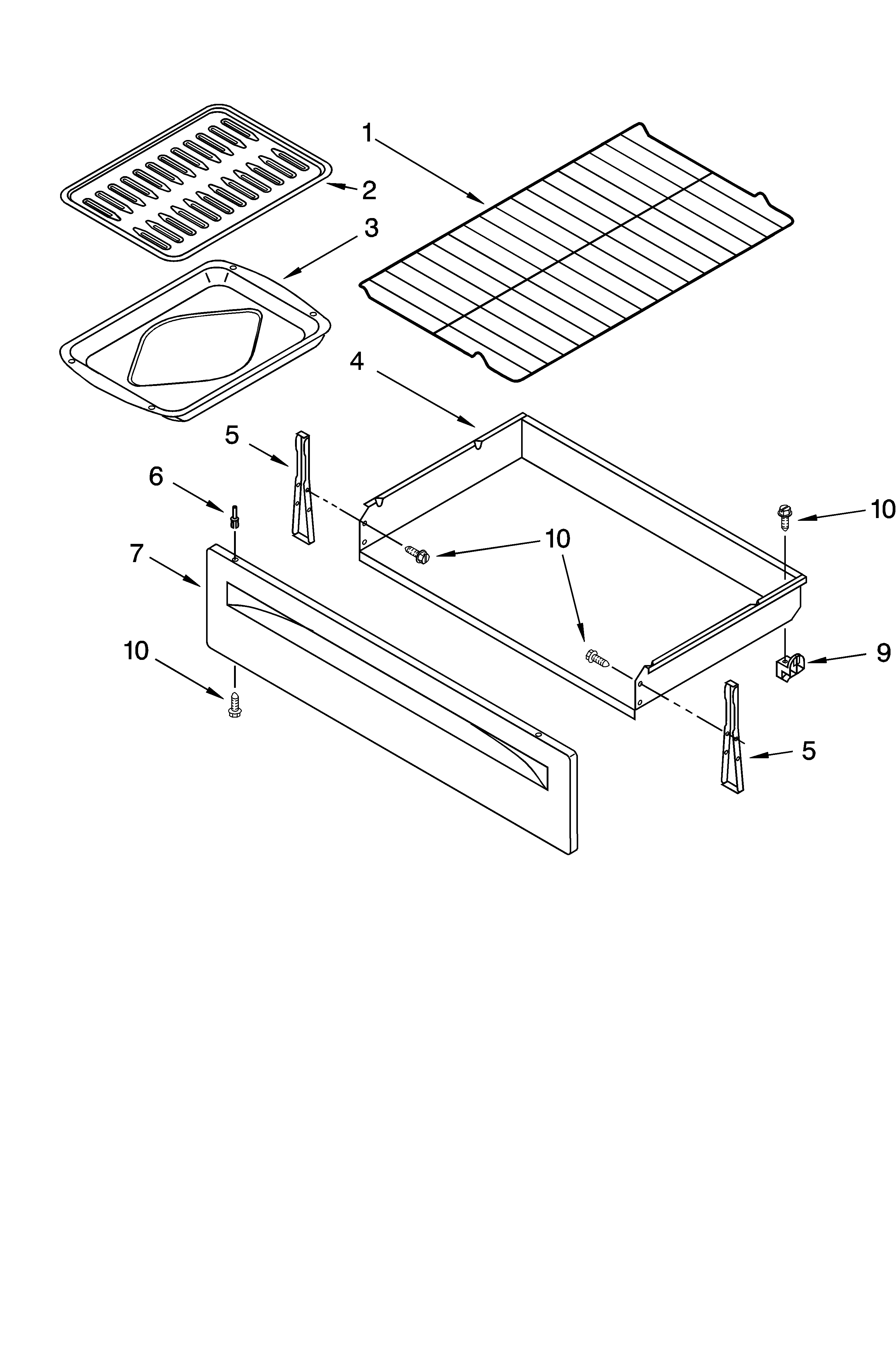 Drawer & broiler parts