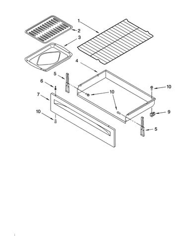 Drawer & broiler parts, miscellaneous parts