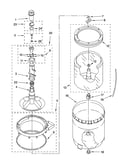 Agitator, basket and tub parts