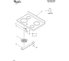 Whirlpool RF380LXMT0 cooktop parts diagram