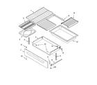 Whirlpool RF380LXMQ0 drawer & broiler parts, miscellaneous parts diagram