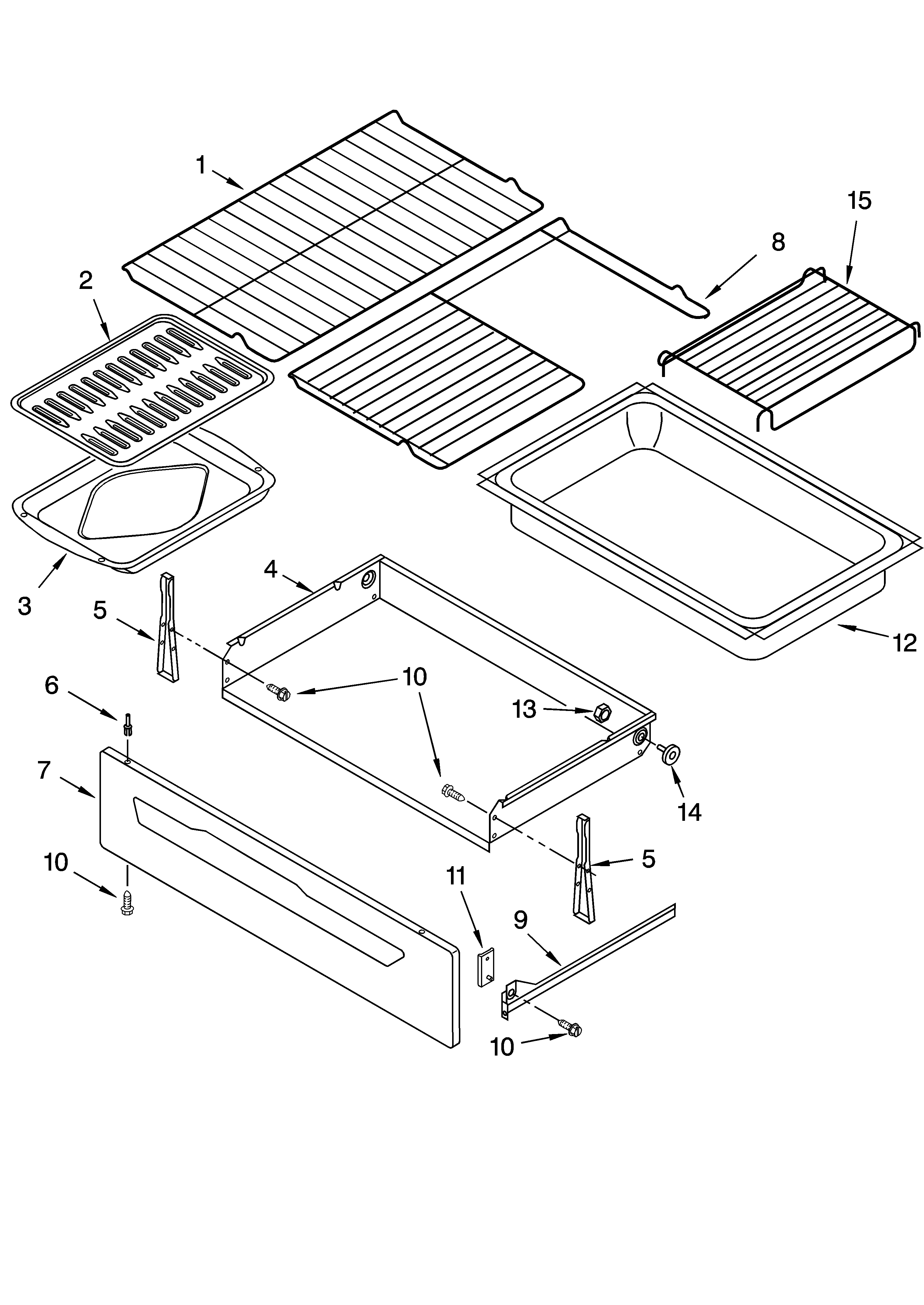 DRAWER & BROILER PARTS, MISCELLANEOUS PARTS