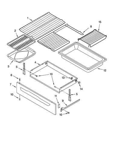 Drawer & broiler parts, miscellaneous parts