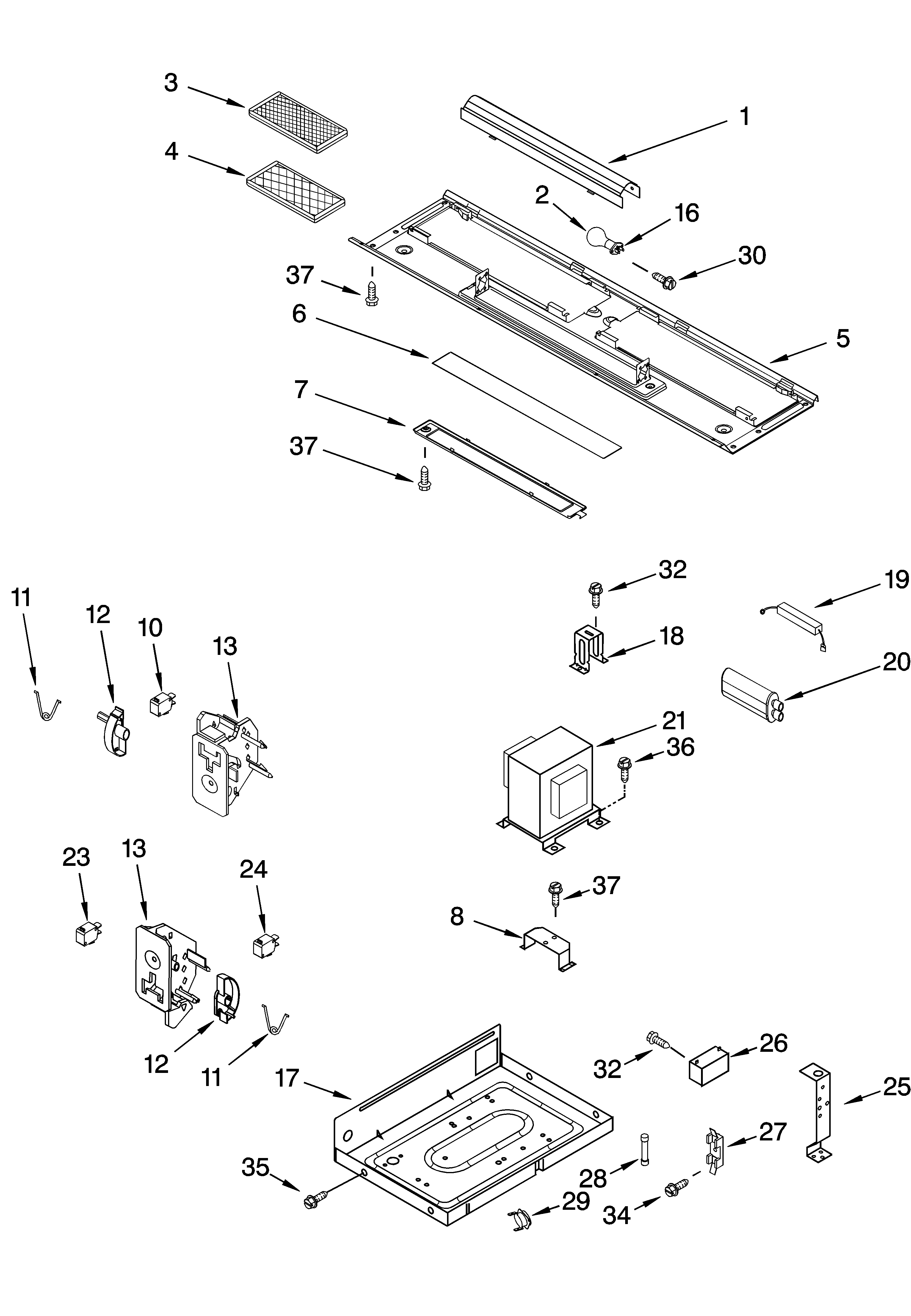 Interior and ventilation parts