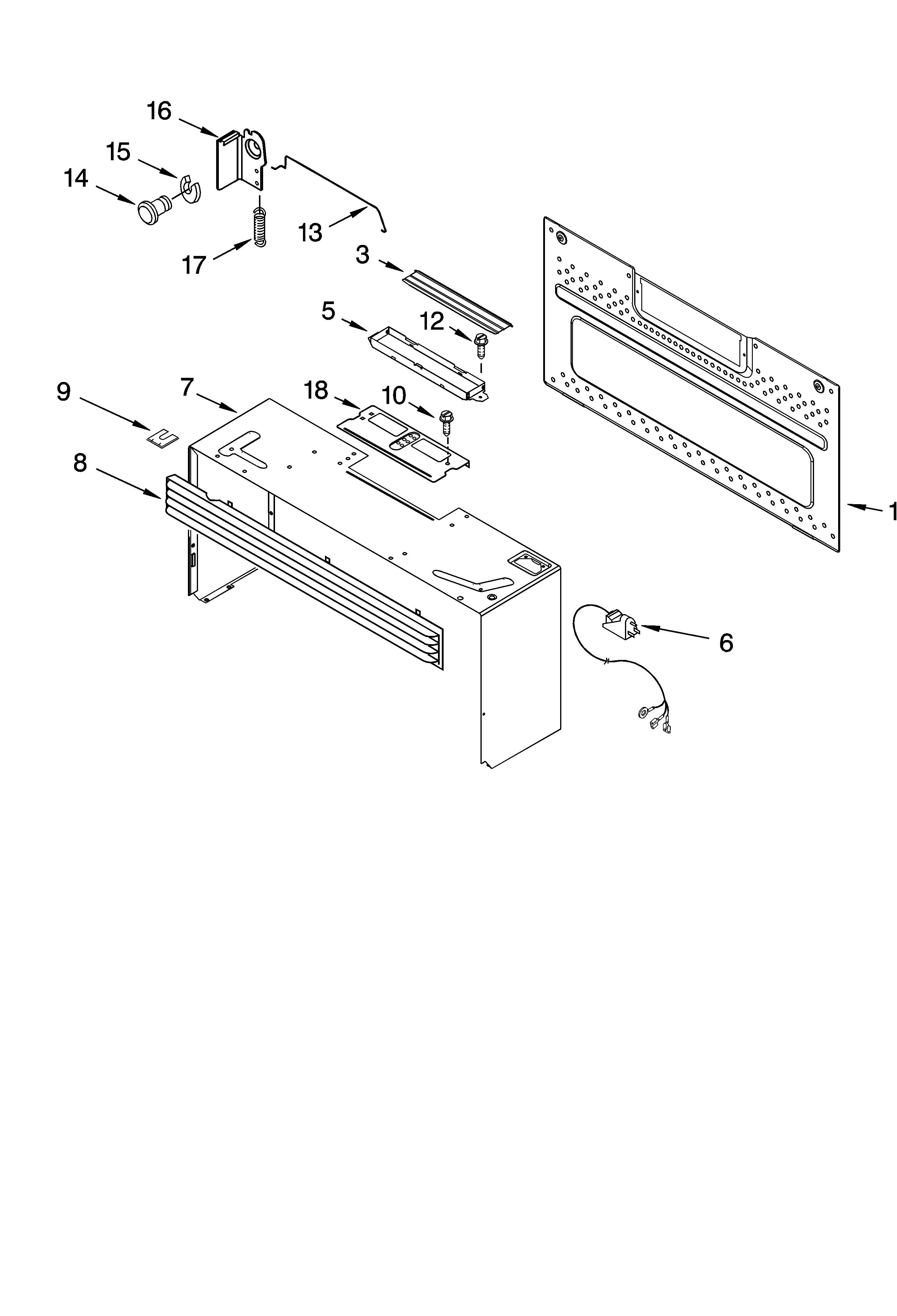 Cabinet and installation parts