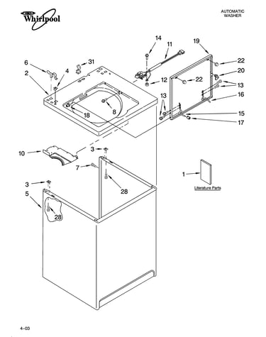 Top and cabinet parts