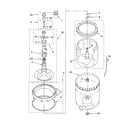 Whirlpool 7MLSR8544JT6 agitator, basket and tub parts diagram