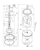 Agitator, basket and tub parts