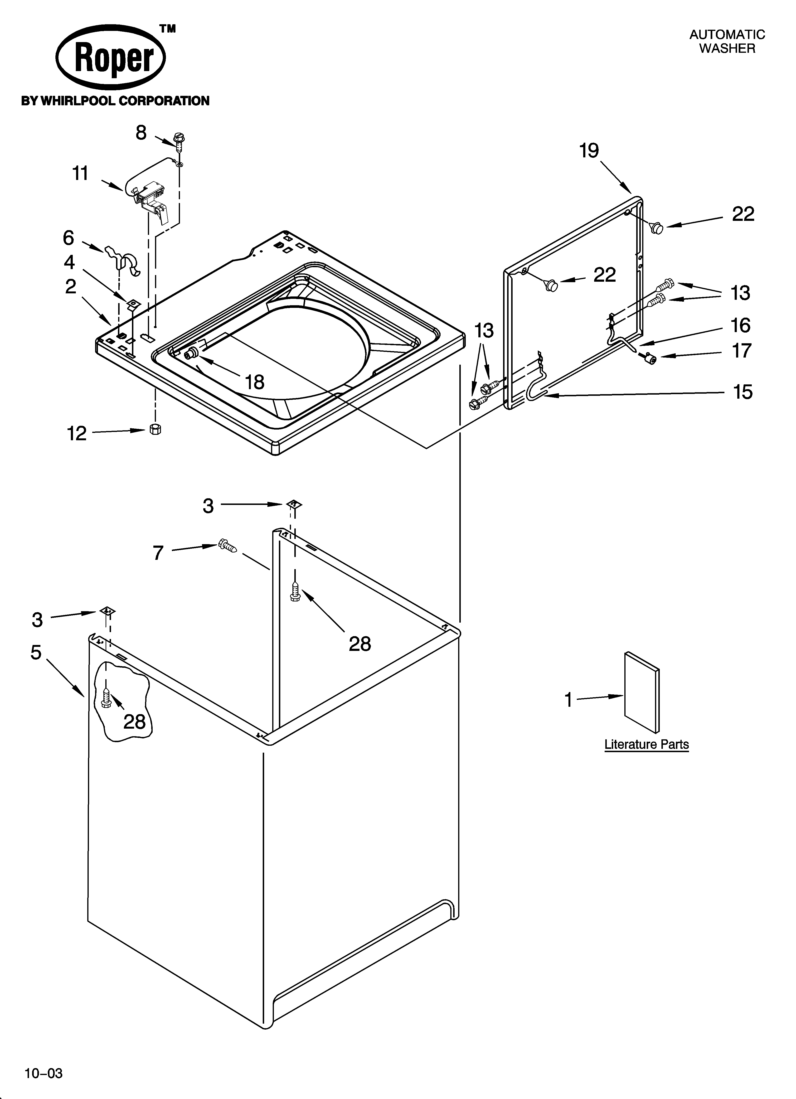 Top and cabinet parts