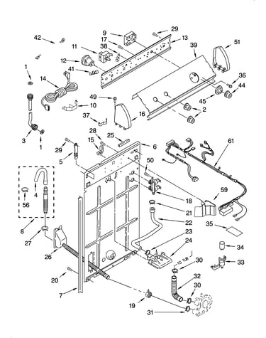 Controls and rear panel parts