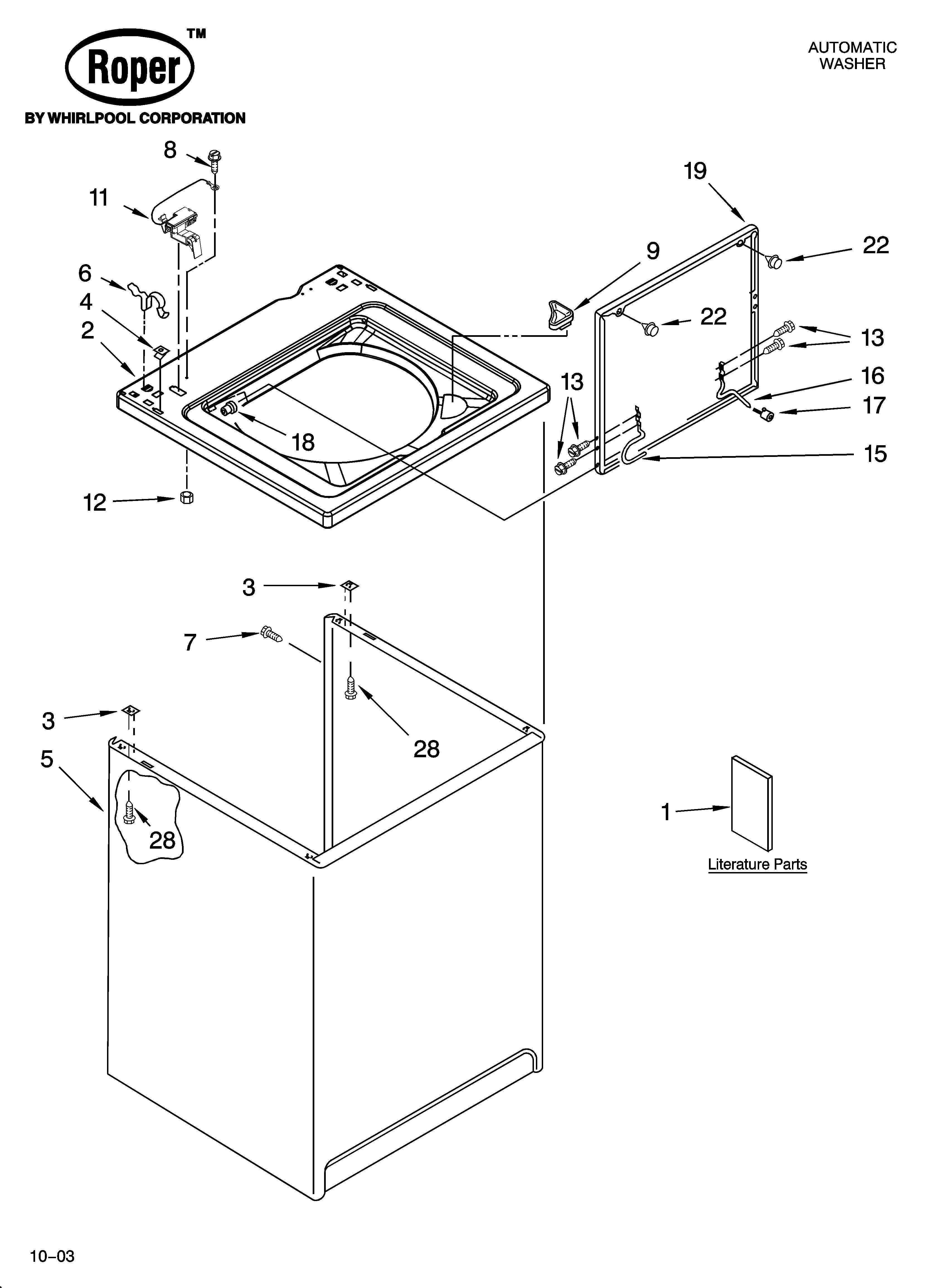 Top and cabinet parts