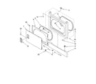 Crosley BYCWD6274W3 dryer front panel and door parts diagram
