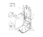 Crosley BYCWD6274W3 dryer support and washer harness parts diagram
