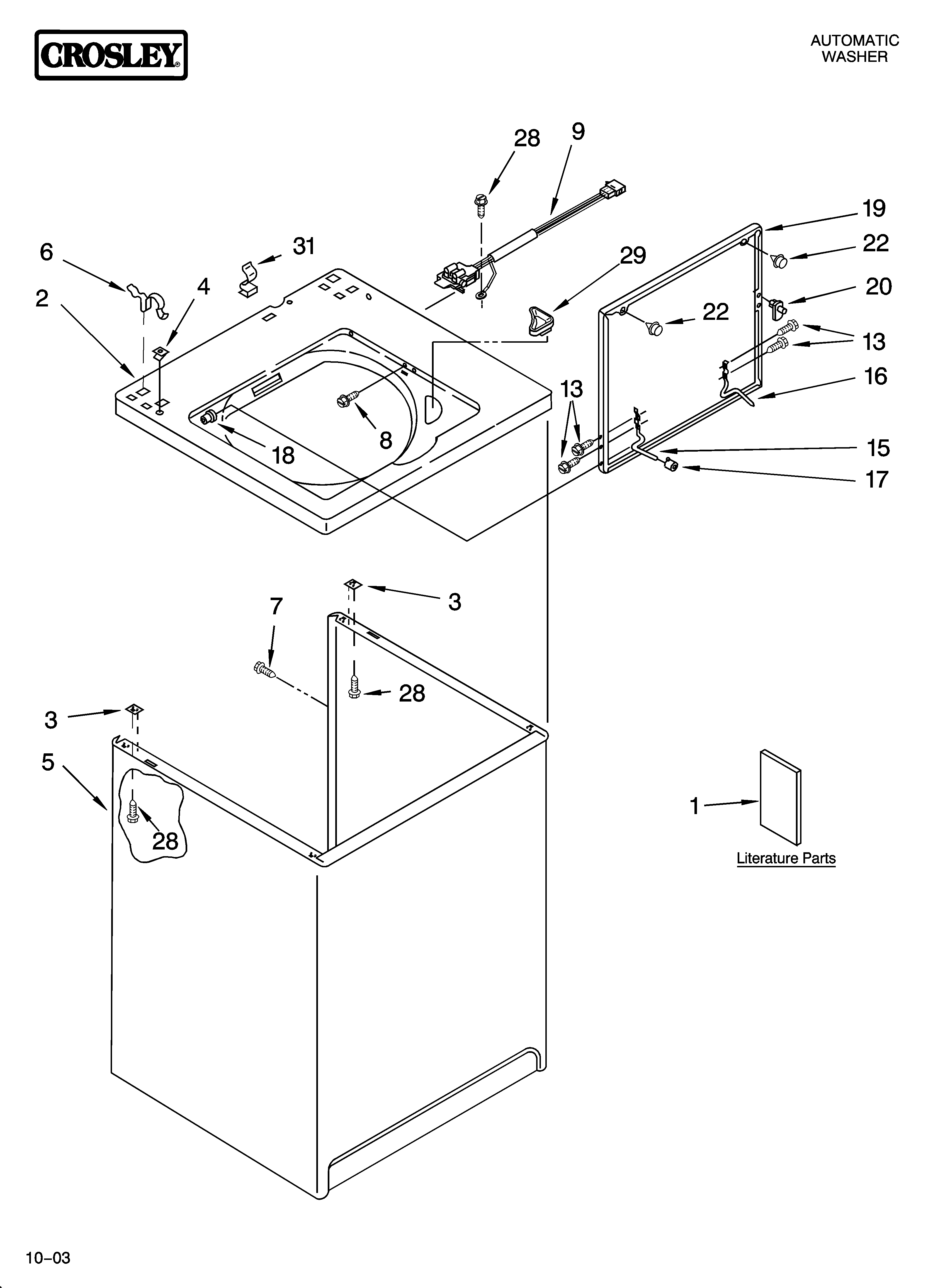 TOP AND CABINET PARTS