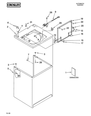 Top and cabinet parts