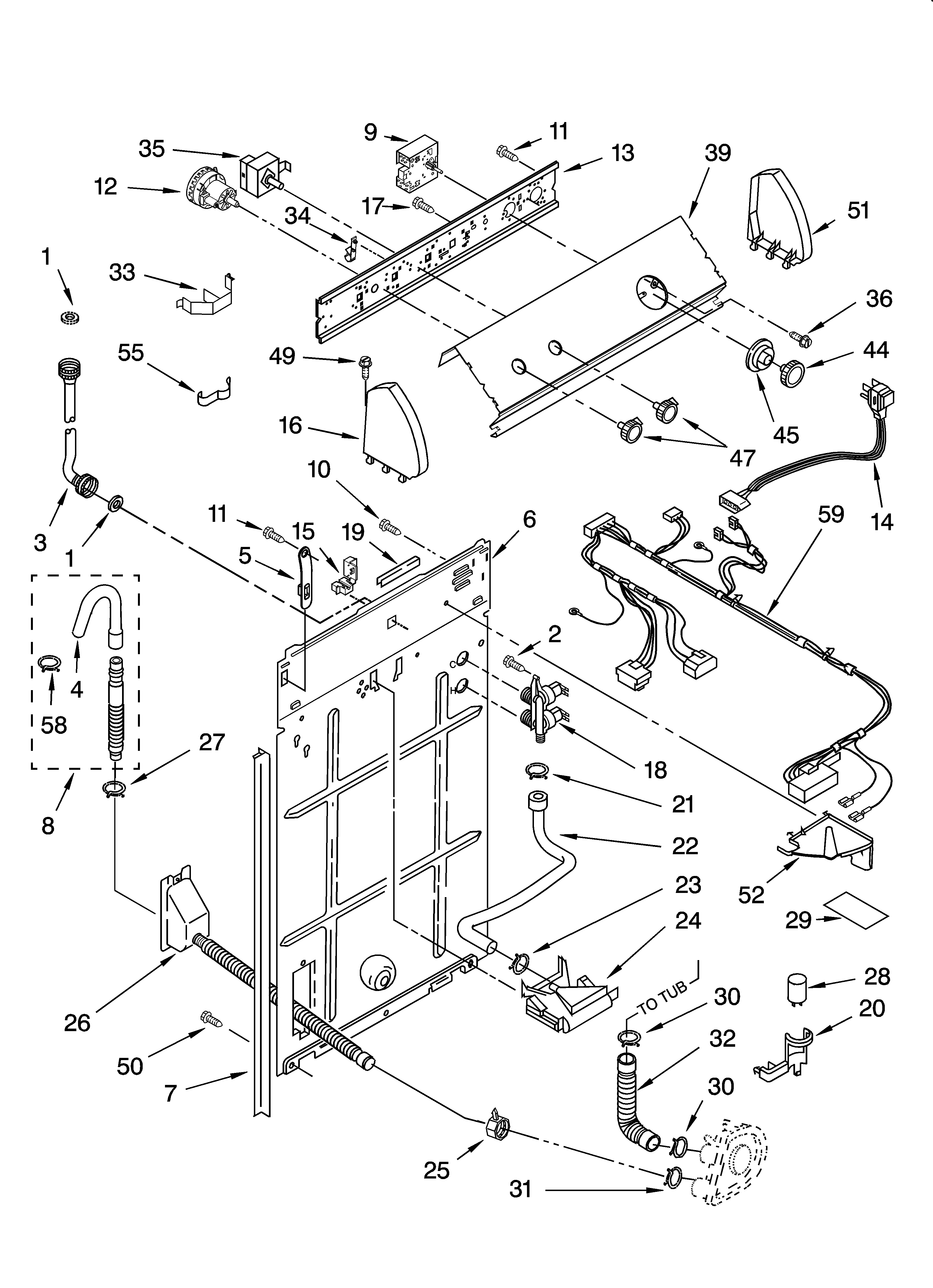 CONTROL AND REAR PANEL PARTS