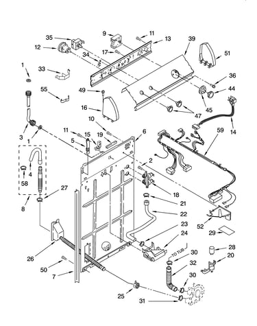 Control and rear panel parts