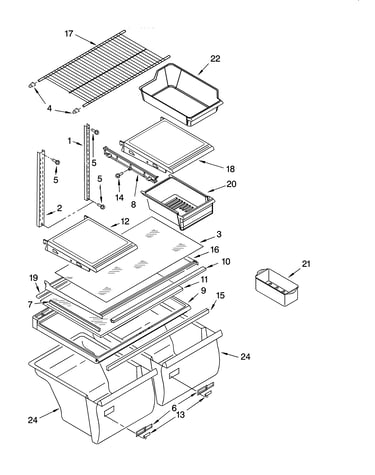 Shelf parts, optional parts