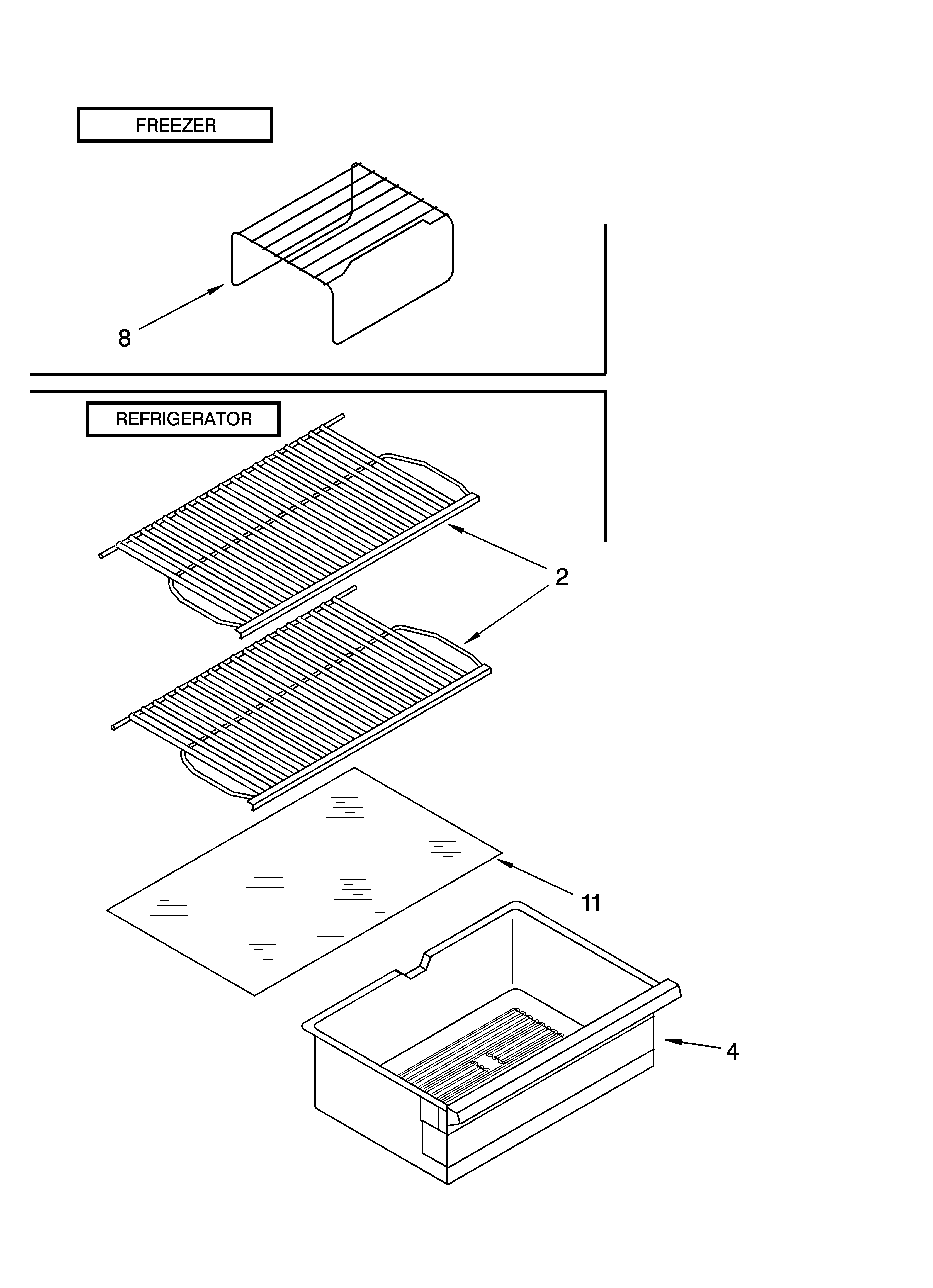 Shelf parts, optional parts