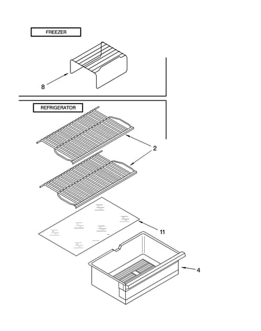 Shelf parts, optional parts