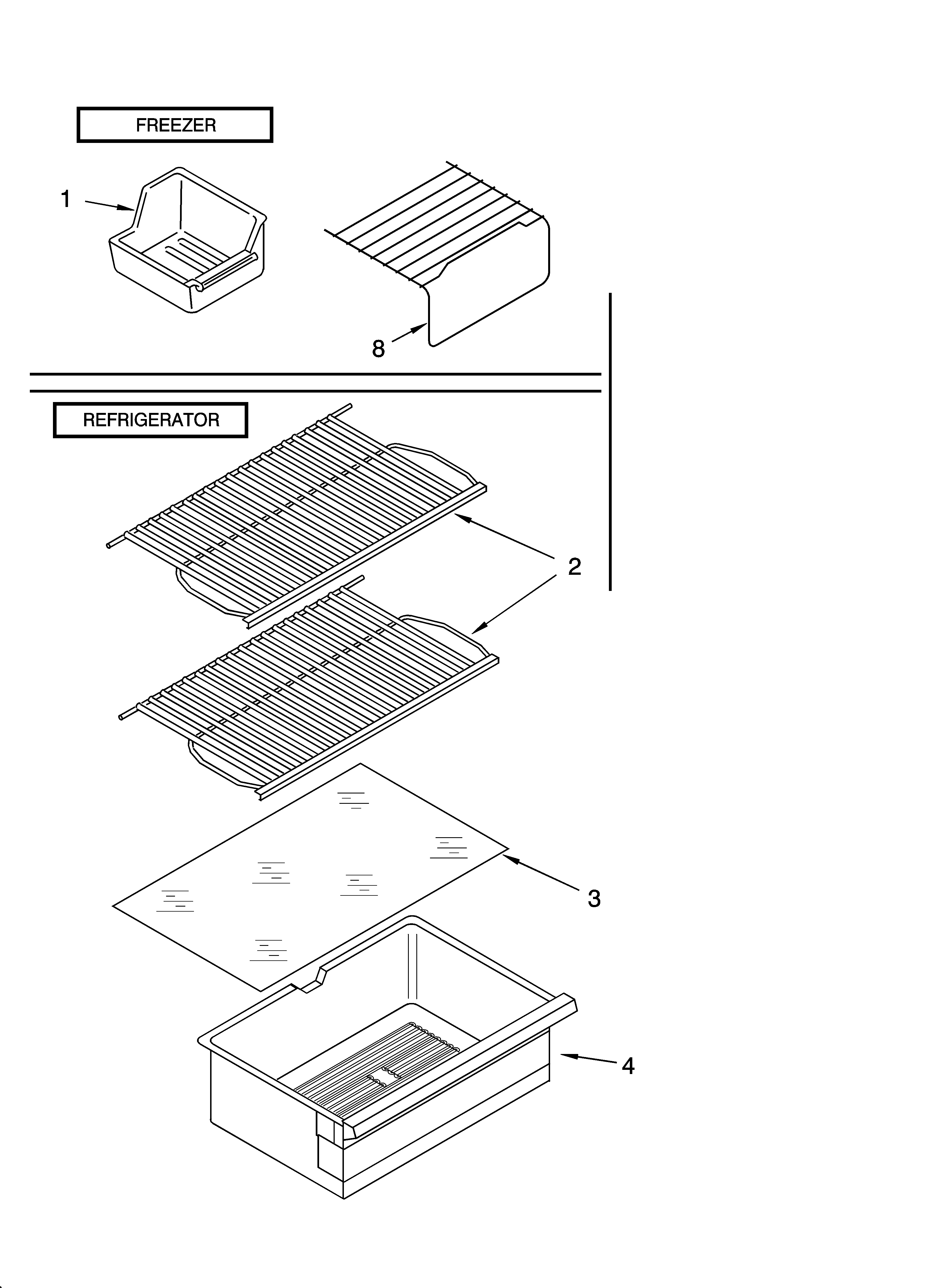 SHELF PARTS, LITERATURE AND OPTIONAL PARTS