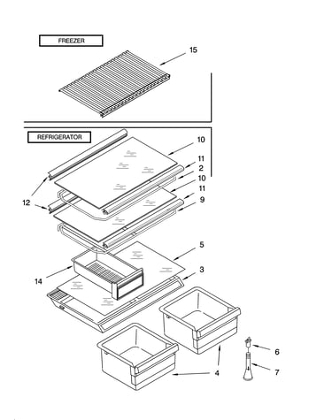 Shelf parts, literature and optional parts