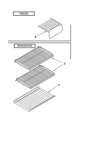Shelf parts, literature and optional parts