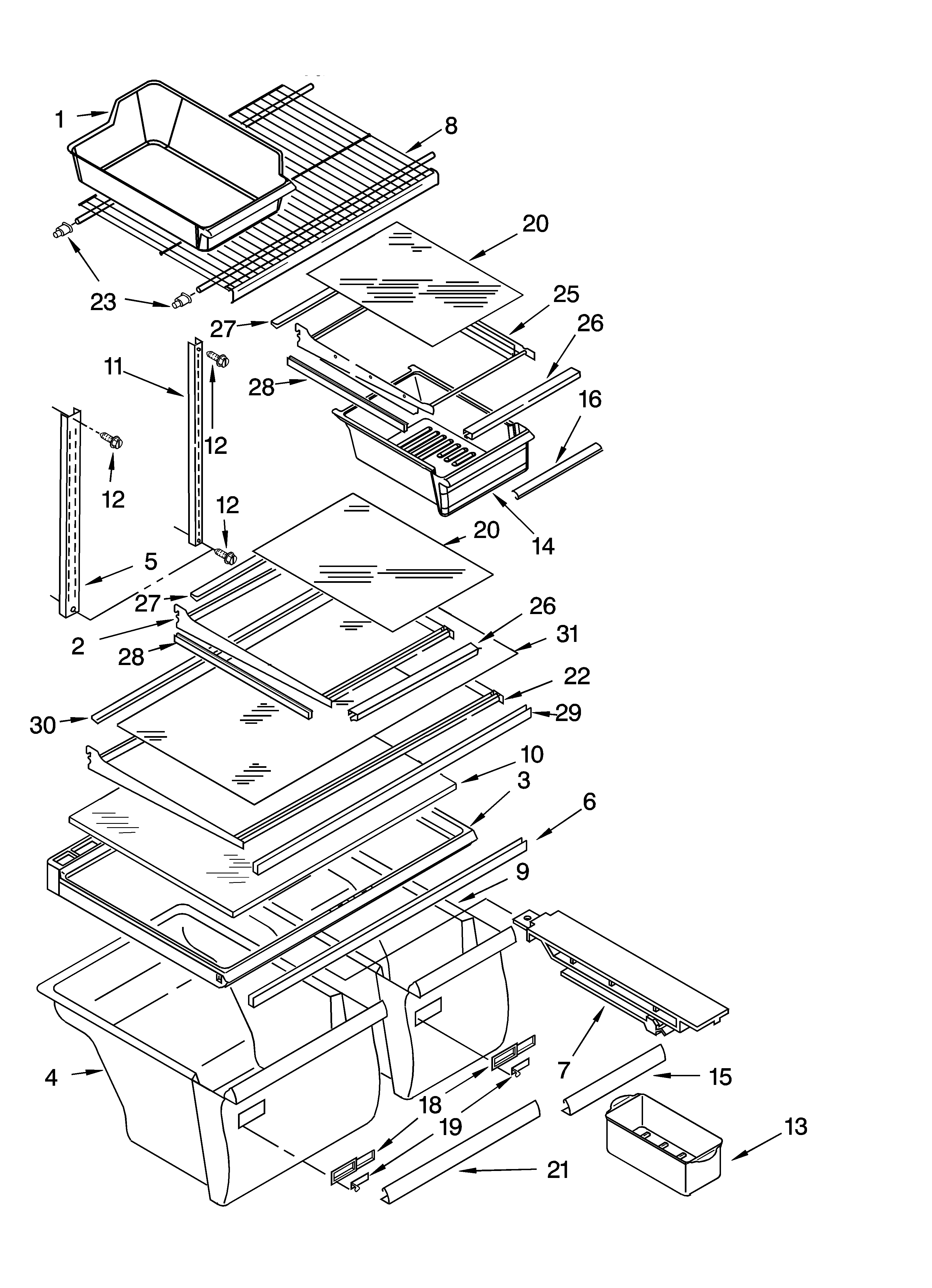 Shelf parts