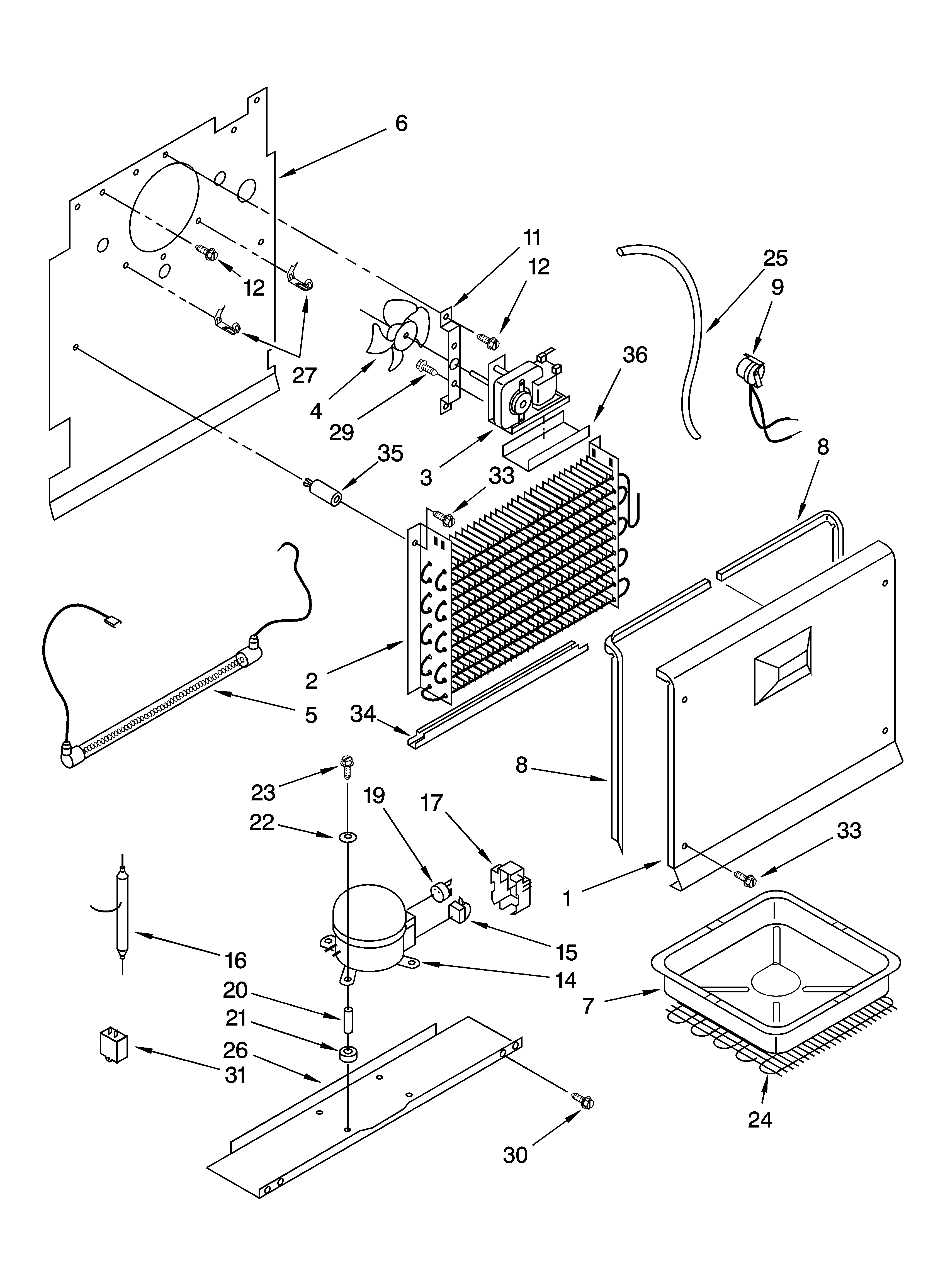 Unit parts, parts not illustrated