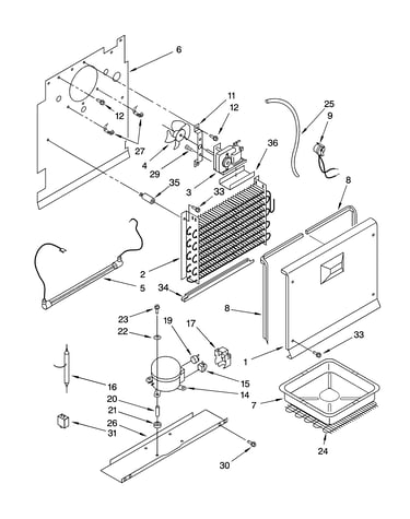 Unit parts, parts not illustrated