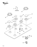 Cooktop, burner and grate parts