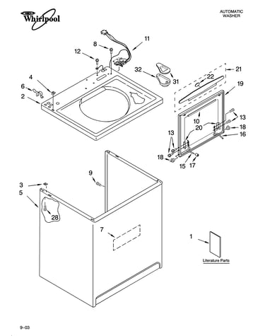 Top and cabinet parts