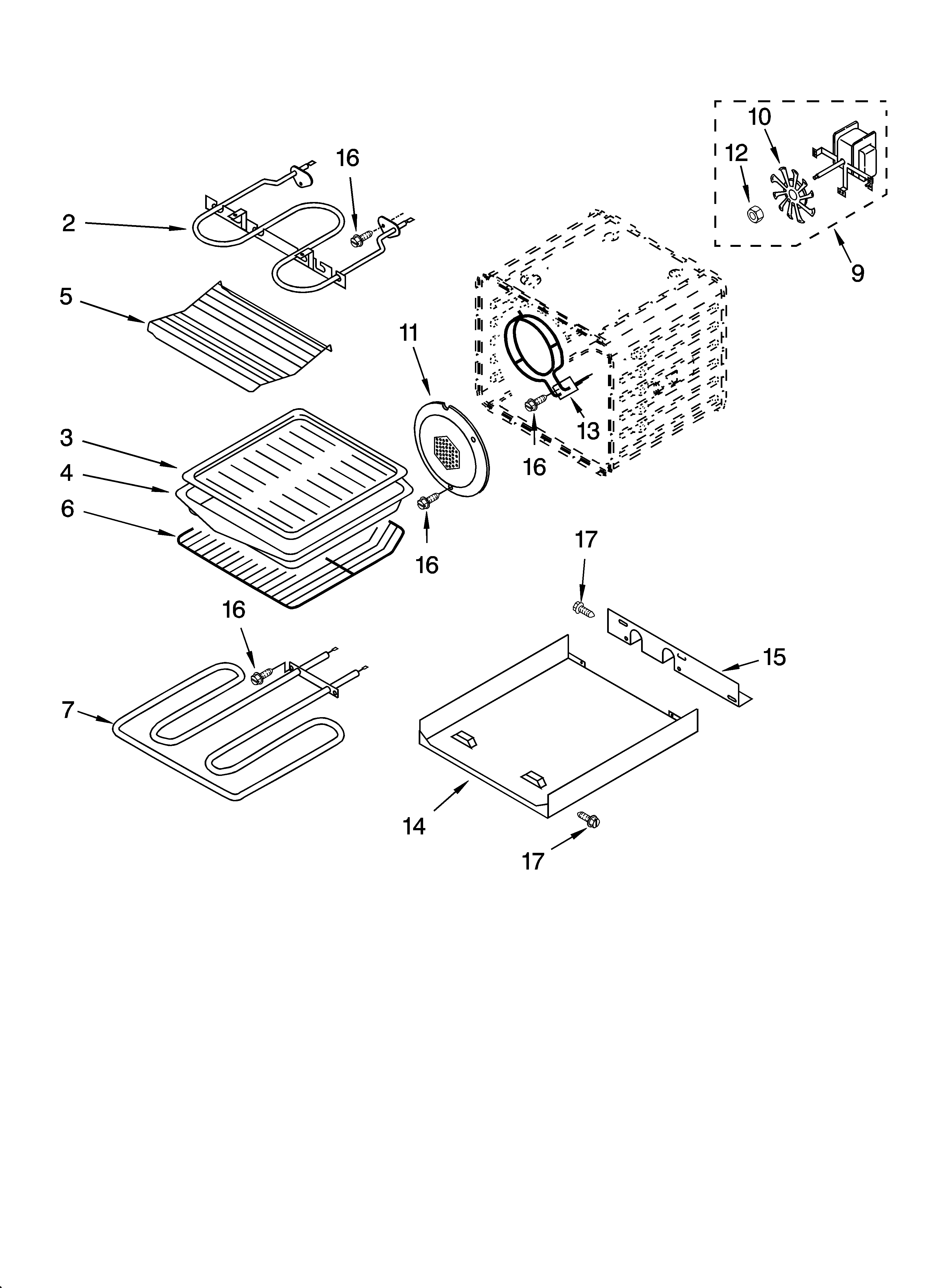 Internal oven parts