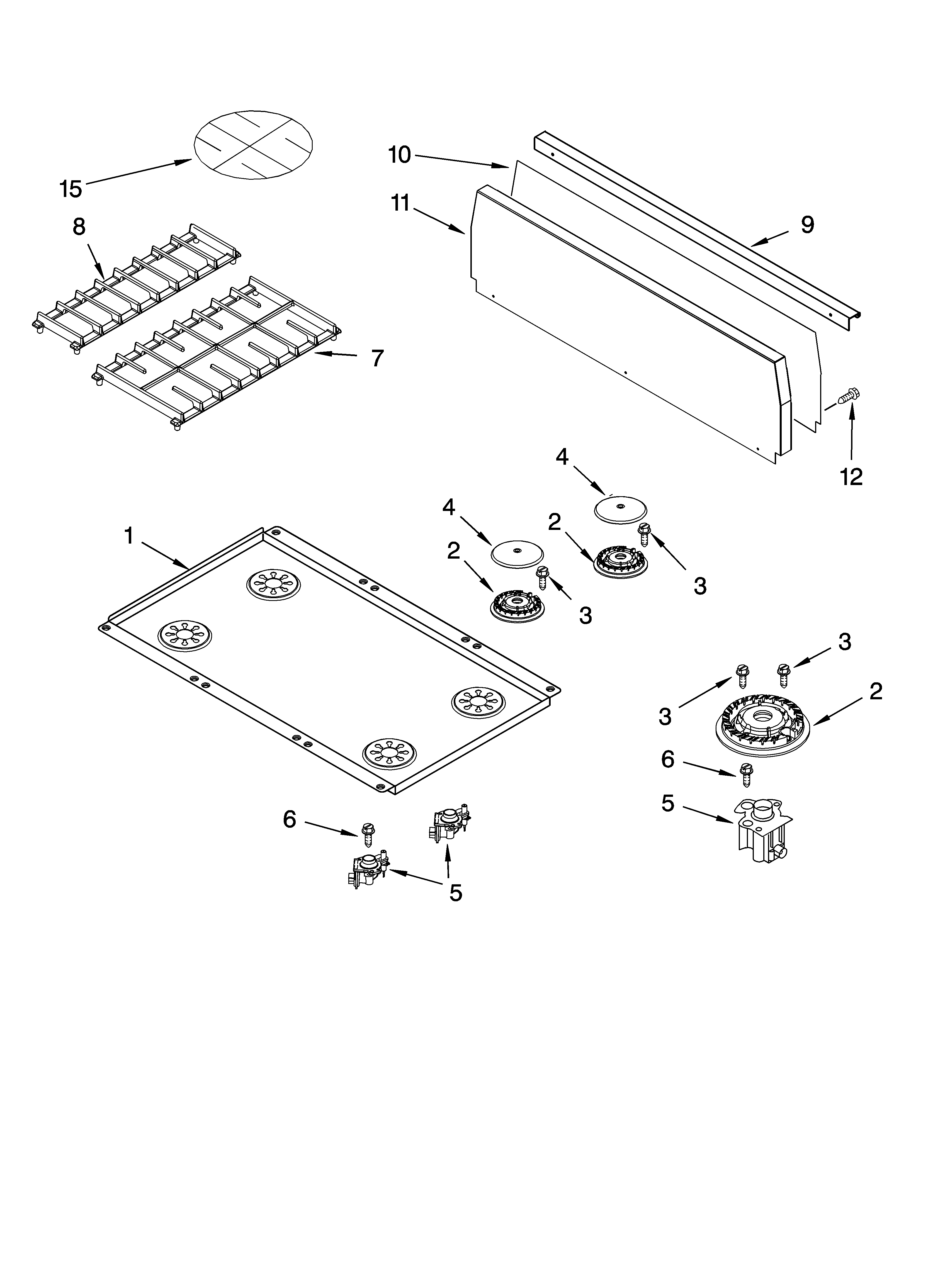 Cooktop parts