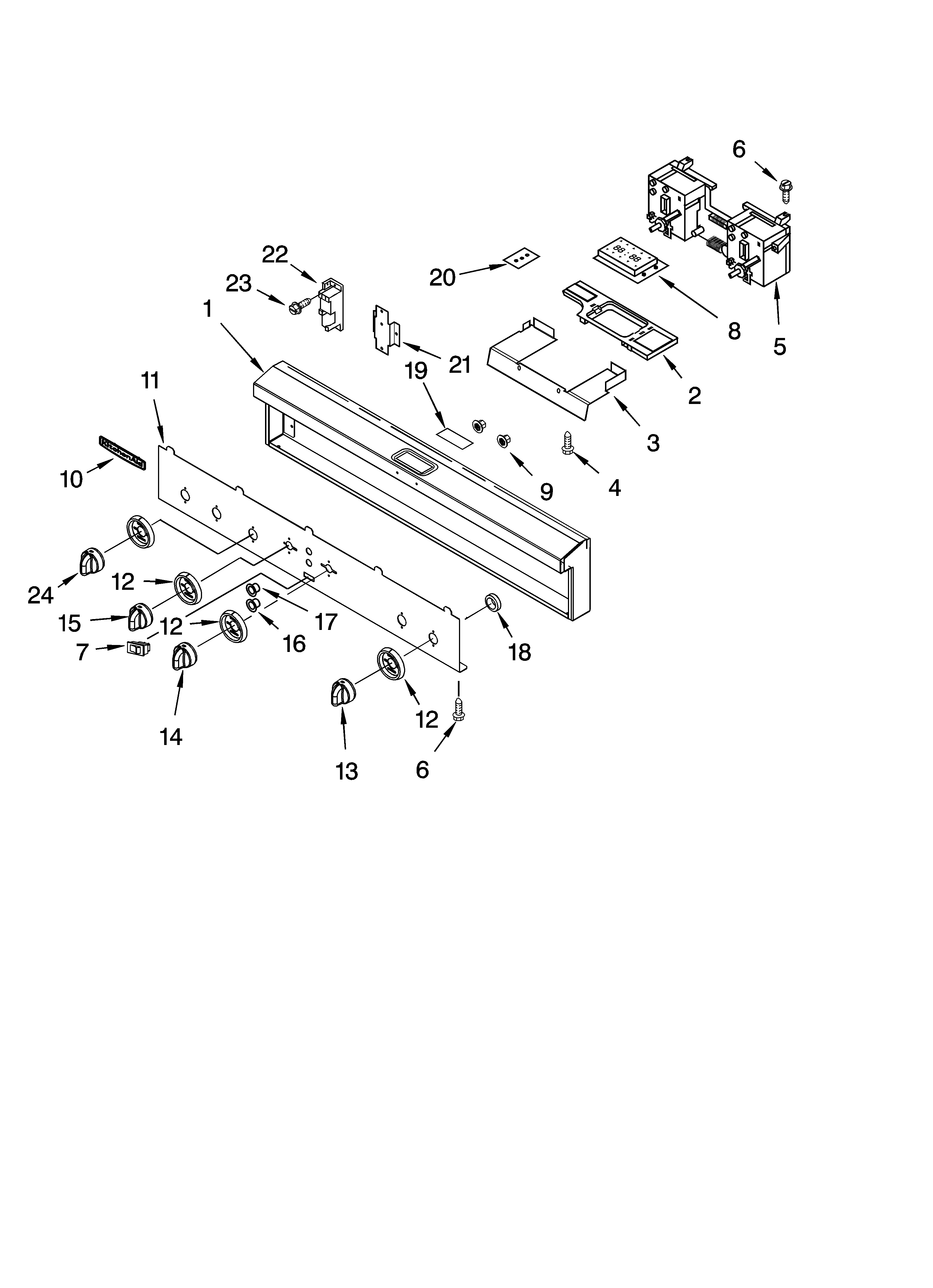 Control panel parts